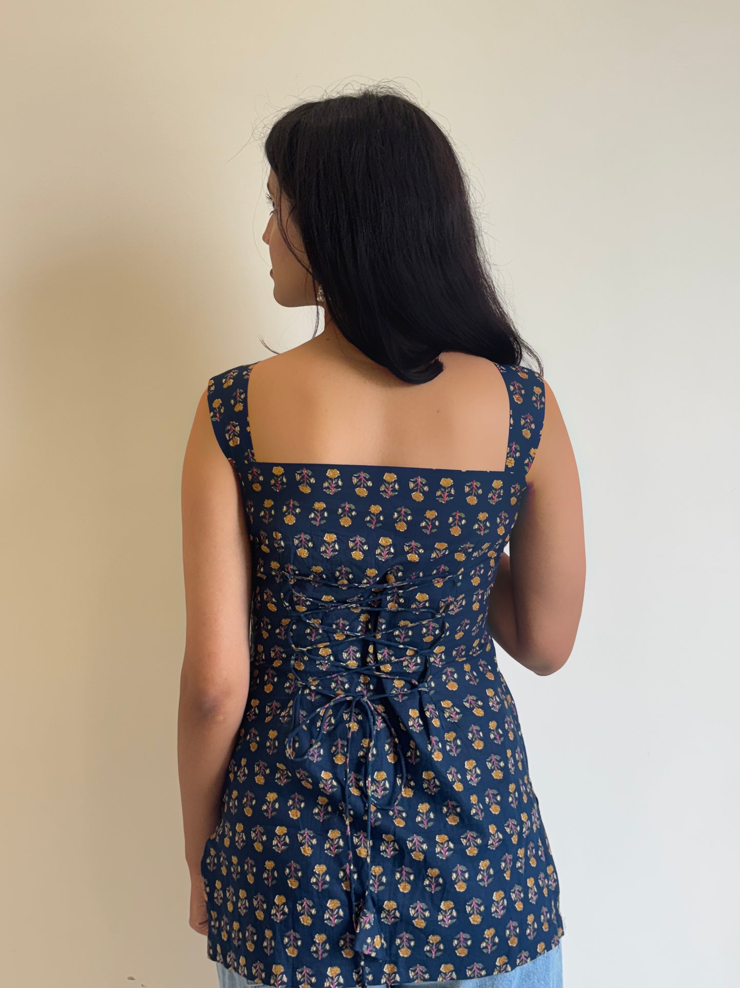 Deep Blue Circe Corset Kurti