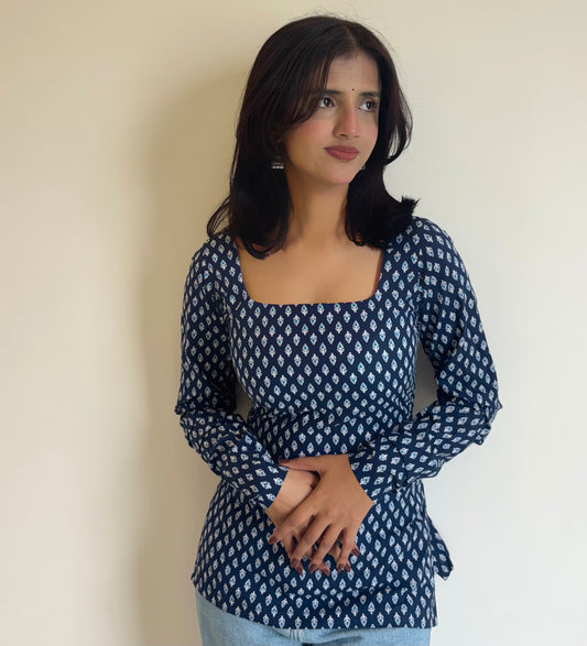 Blue Moon Full Sleeves Corset Kurti