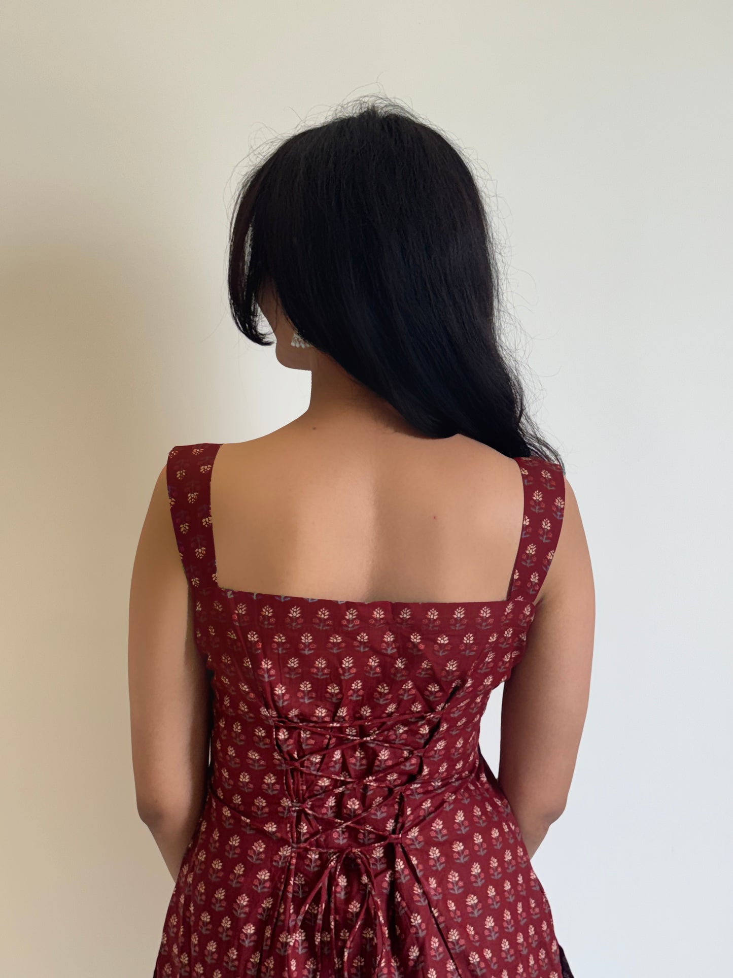 Deep Red Circe Corset Kurti