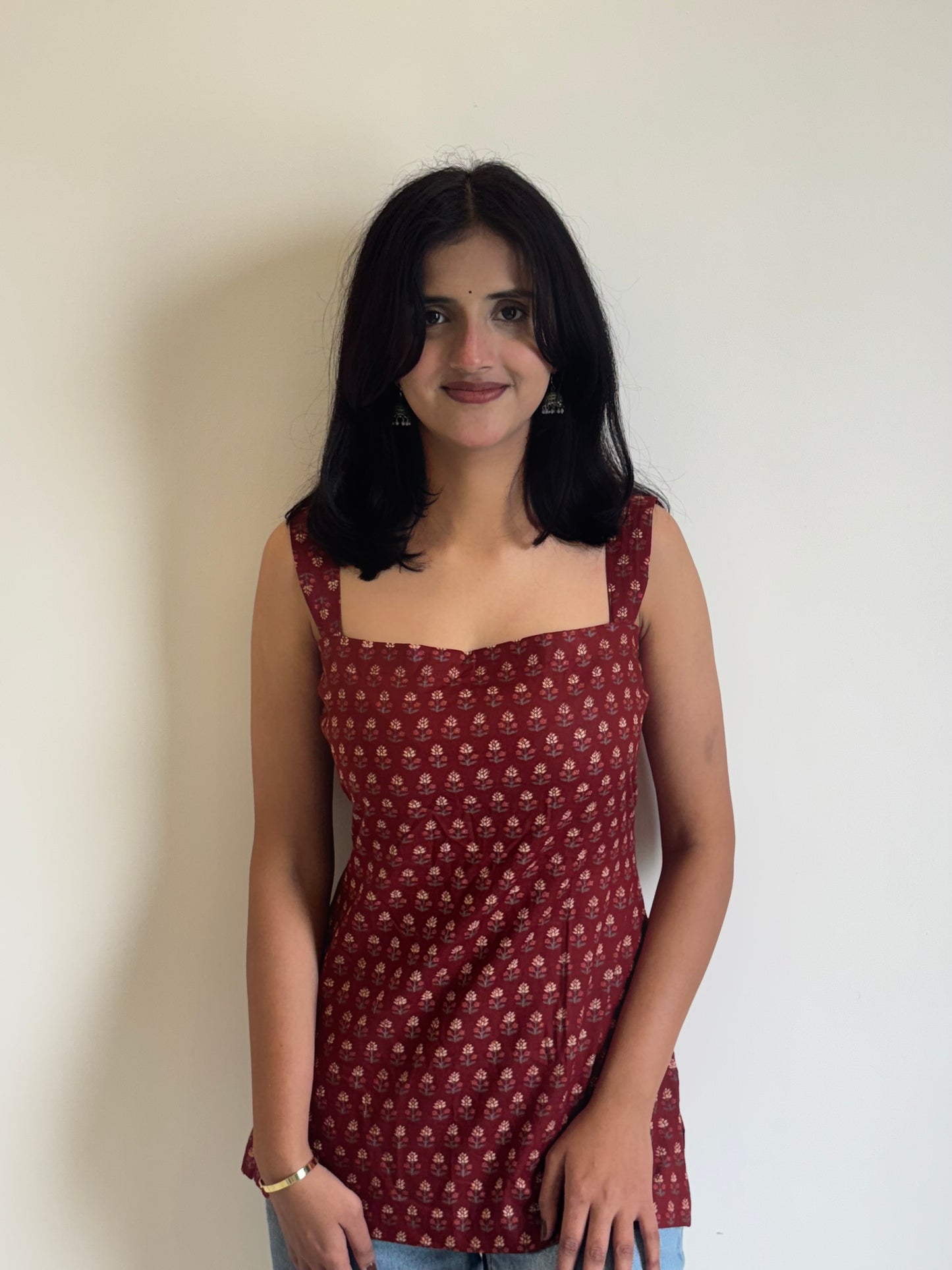 Deep Red Circe Corset Kurti