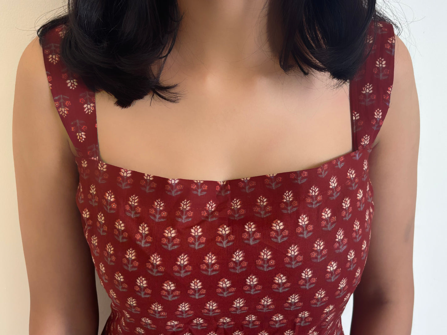 Deep Red Circe Corset Kurti