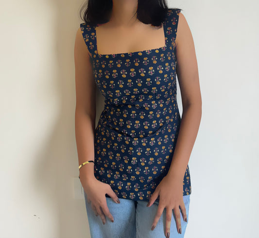 Deep Blue Circe Corset Kurti