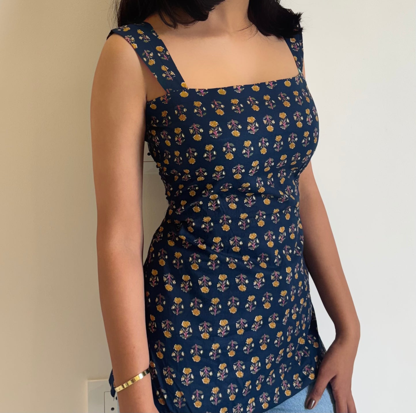 Deep Blue Circe Corset Kurti