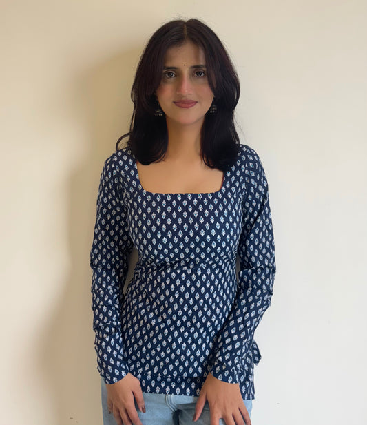 Blue Moon Full Sleeves Corset Kurti